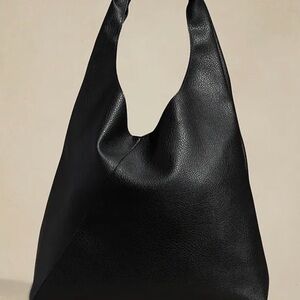 Banana Republic factory Black NWT Vegan leather  Hobo Shoulder Bag